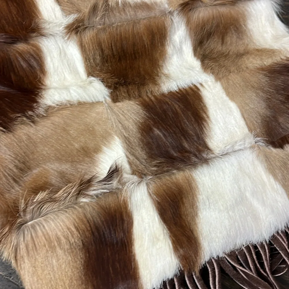 Cowhide fringe crossbody bag and brush